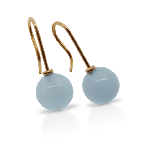 Ohrschmuck, ohrhäner, rotgold, edelsteine, aquamarin, kugeln, schwanenhals, elegant, goldschmuck, goldschmiede, atelier, elegant, modern, puristisch, Earrings, ear pendants, rose gold, gemstones, aquamarine, balls, gooseneck, elegant, gold jewelry, goldsmith, atelier, elegant, modern, puristic, sahak, winterthur, faktor s, swissmade, jewellery, jewelry, zurich, zürich, design