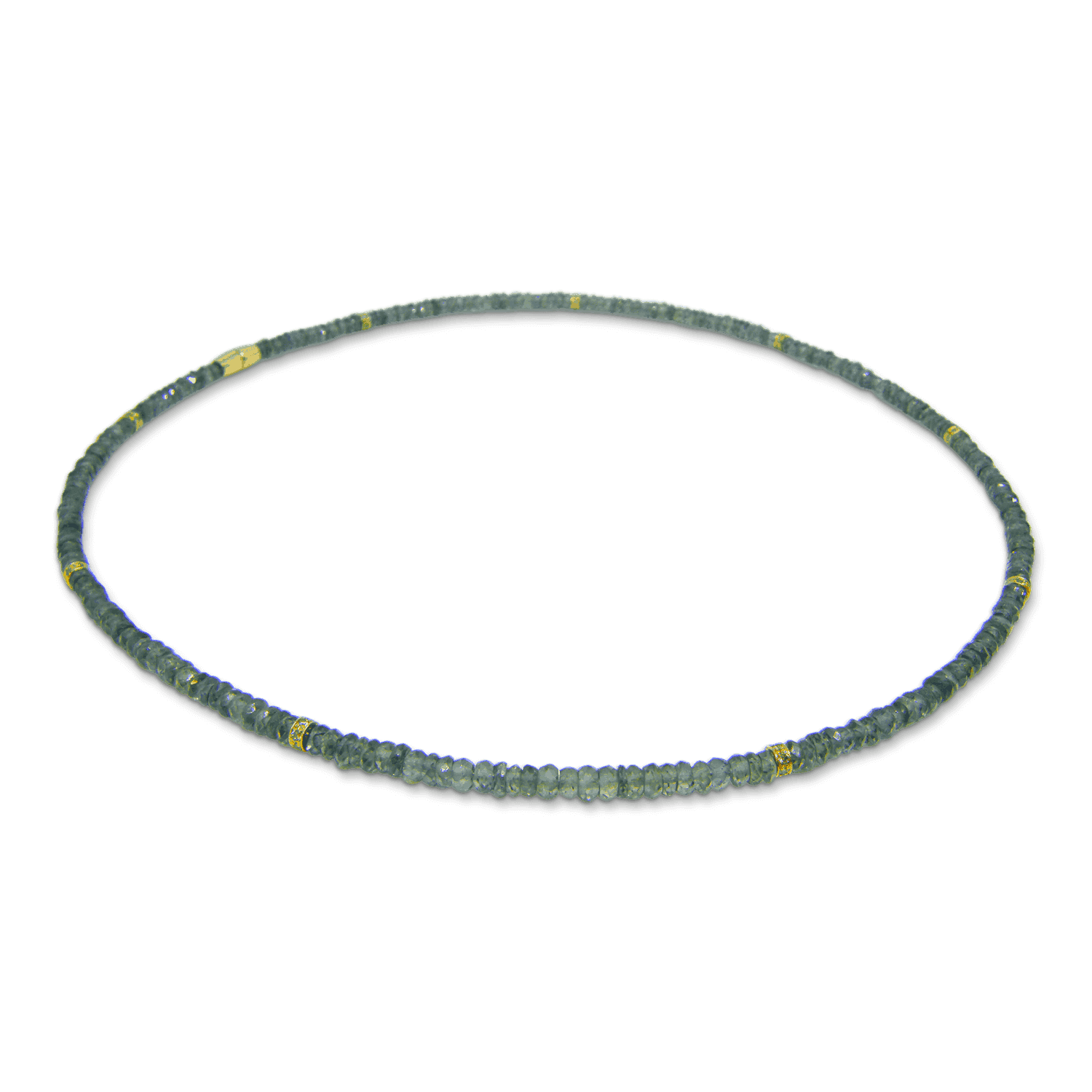 Halsschmuck, Collier, Saphircollier, Diamantschmuck, Diamanten, Brillanten, Rotgold, Goldschmuck, Halskette, Saphir, grün, facettiert, Goldschmiede, Sahak, Jewellery, Faktor S, Winterthur, Zürich, Swissmade, Design