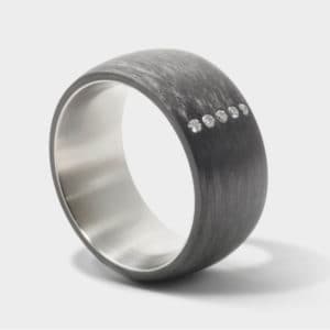 Carbonring, Damenring, Diamantring, Trauring, Titan, Partnerring, Ehering, Titanschmuck, titanring, titan, diamantring, diamanten Swissmade, Sahak, Jewellery, Zurich