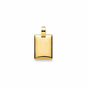 Anhänger, Plakette, rechteck, poliert, schmuck, goldschmuck, goldschmiede, gold, gelbgold, faktor s, sahak, jewellery, Swissmade, schmuck, online, kaufen