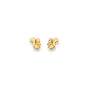 Ohrstecker Eichhörnchen aus Gelbgold