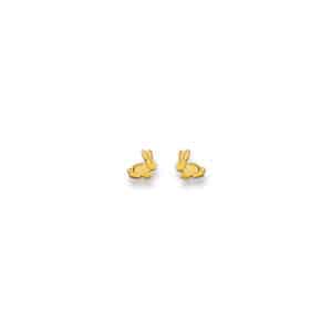 Ohrstecker Hase aus Gelbgold