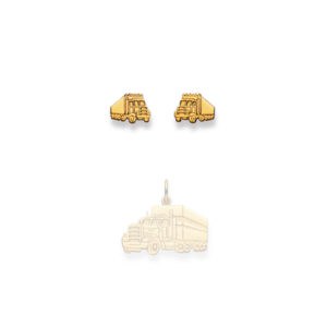 lastwagen, ohrstecker, ohrschmuck, männerschmuck, herrenschmuck, kinderschmuck, stecker, goldschmuck, gelbgold, weissgold, winterthur, zürich, sahak, faktor s, jewellery, swissmade, schweiz, truck