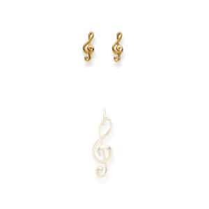 ohrstecker, Notenschlüssel, schmuck, goldschmuck, ohrschmuck, motive, ohrstecker, goldschmiede, gold, gelbgold, faktor s, sahak, jewellery, Swissmade, Sportarten, schmuck, online, kaufen