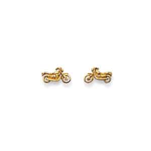 ohrstecker, Motorrad, schmuck, goldschmuck, ohrschmuck, motive, ohrstecker, goldschmiede, gold, gelbgold, faktor s, sahak, jewellery, Swissmade, Sportarten, schmuck, online, kaufen