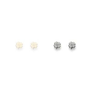 ohrstecker, ohrschmuck, kinderschmuck, goldschmuck, Kleeblatt, Blumen, blumenmotiv, kinder, schmuck, weissgold, sahak jewellery, sahak, jewelry, faktor s, goldschmiede, swissmade, zürich, winterthur