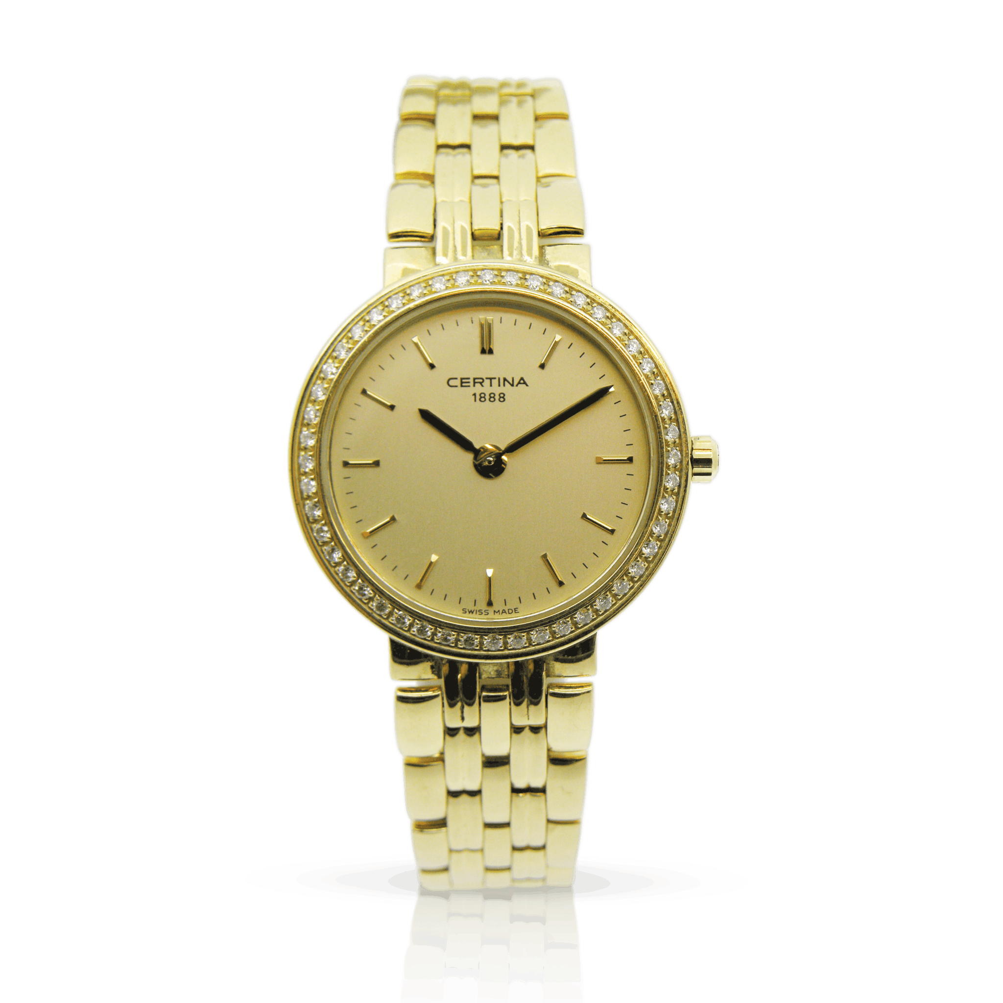 Certina Vintage Diamanten Mit Datumanzeige Und Eta Quartz Kaliber Schmuck Uhren Schweiz